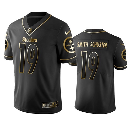 Pittsburgh Steelers #19 JuJu Smith-Schuster Black 2019 Golden Edition Limited Stitched Jersey