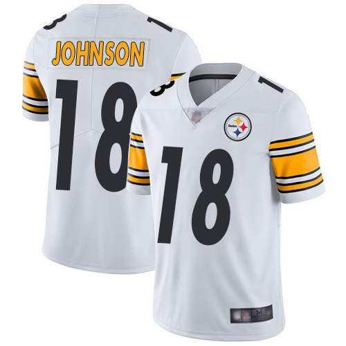 Pittsburgh Steelers ##18 Diontae Johnson White Vapor Untouchable Limited Stitched Jersey
