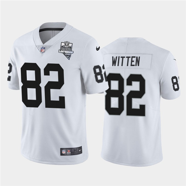 Raiders White #82 Jason Witten 2020 Inaugural Season Vapor Limited Stitched Jersey