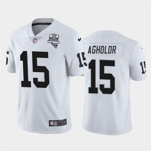 Raiders White #15 Nelson Agholor 2020 Inaugural Season Vapor Limited Stitched Jersey