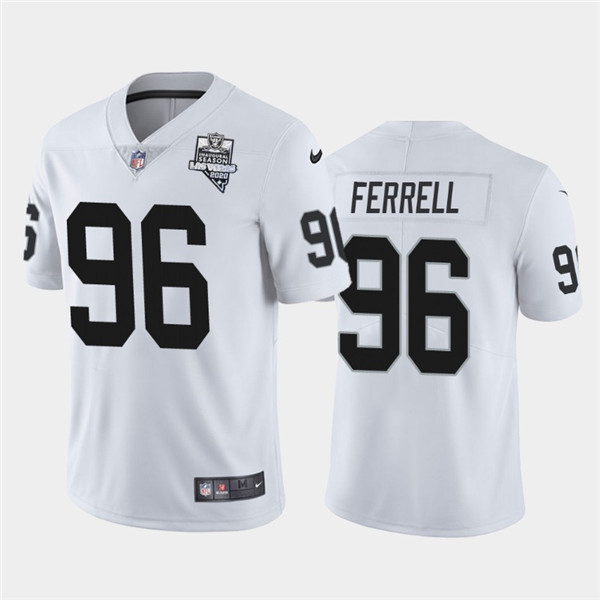 Raiders White #96 Clelin Ferrell 2020 Inaugural Season Vapor Limited Stitched Jersey