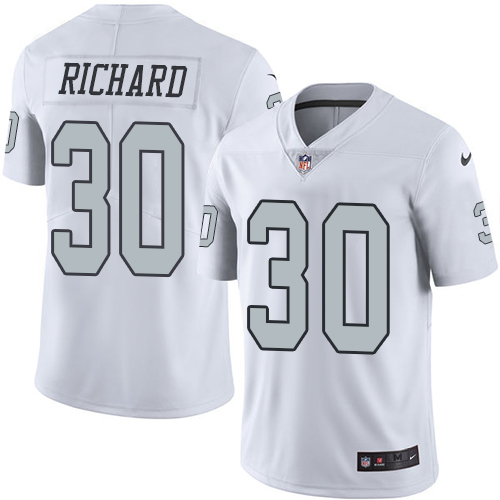 Raiders #30 Jalen Richard White Stitched Limited Rush Nike Jersey