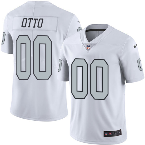 Raiders #00 Jim Otto White Stitched Limited Rush Nike Jersey