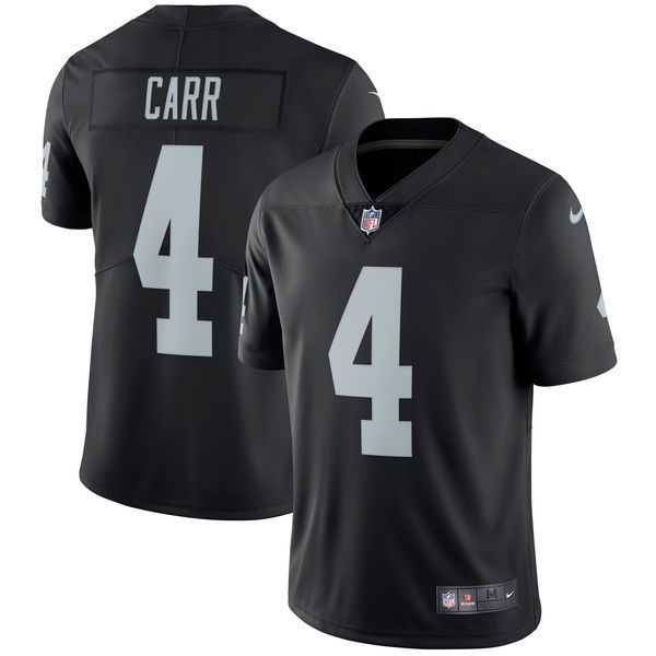 Raiders #4 Derek Carr Nike Black Vapor Untouchable Limited Stitched Jersey