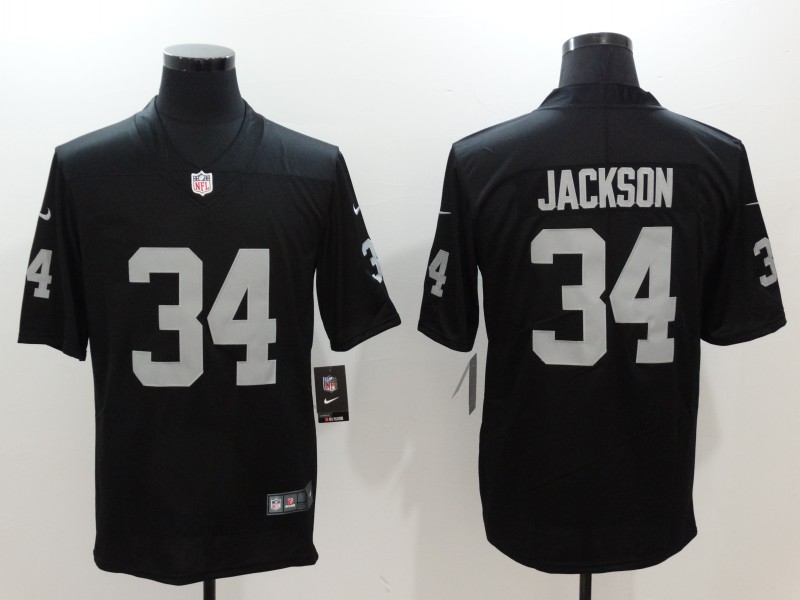 Raiders #34 Bo Jackson Black Vapor Untouchable Player Limited Jersey