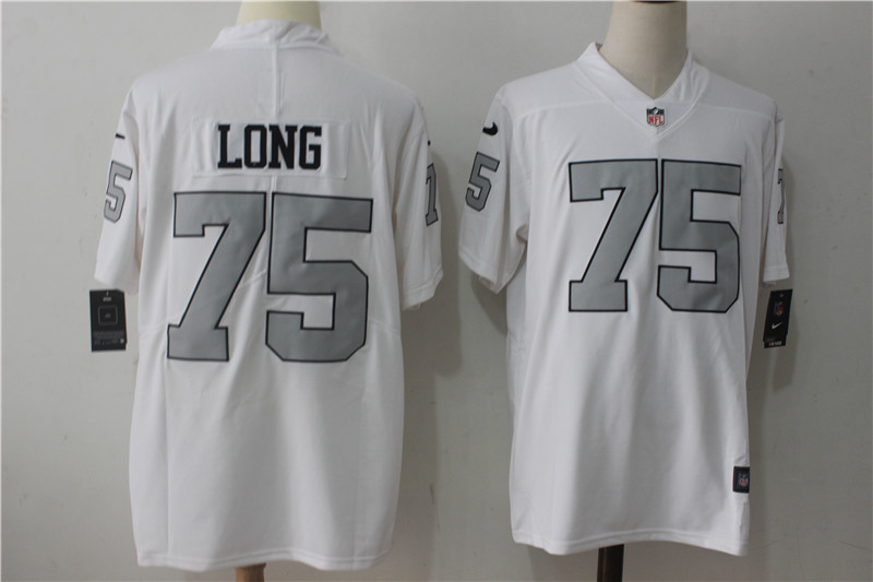 Raiders #75 Howie Long White Stitched Limited Rush Nike Jersey