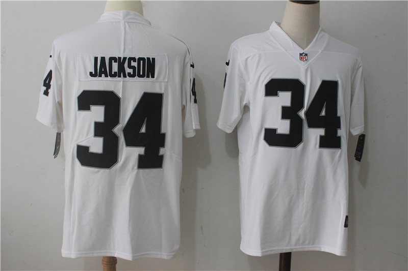 Raiders #34 Bo Jackson White Stitched Vapor Untouchable Limited Nike Jersey