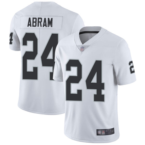 Raiders #24 Johnathan Abram White Vapor Untouchable Limited Stitched Jersey
