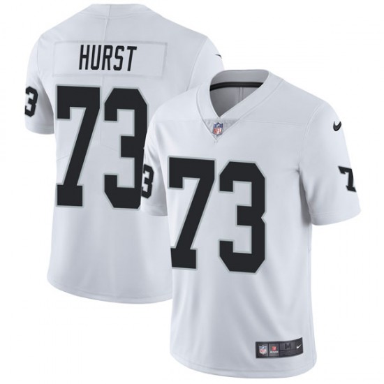 Raiders #73 Maurice Hurst White Vapor Untouchable Limited Stitched Jersey Limited Stitched Jersey