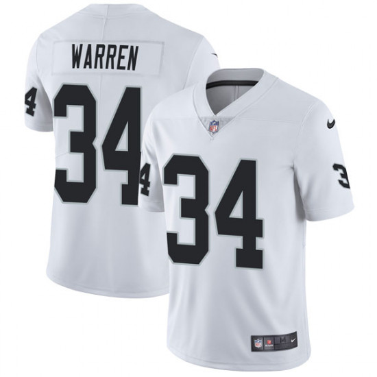 Raiders #34 Chris Warren White Vapor Untouchable Limited Stitched Jersey