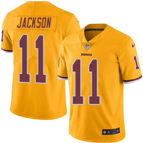 Redskins #11 DeSean Jackson Gold Stitched Limited Rush Nike Jersey