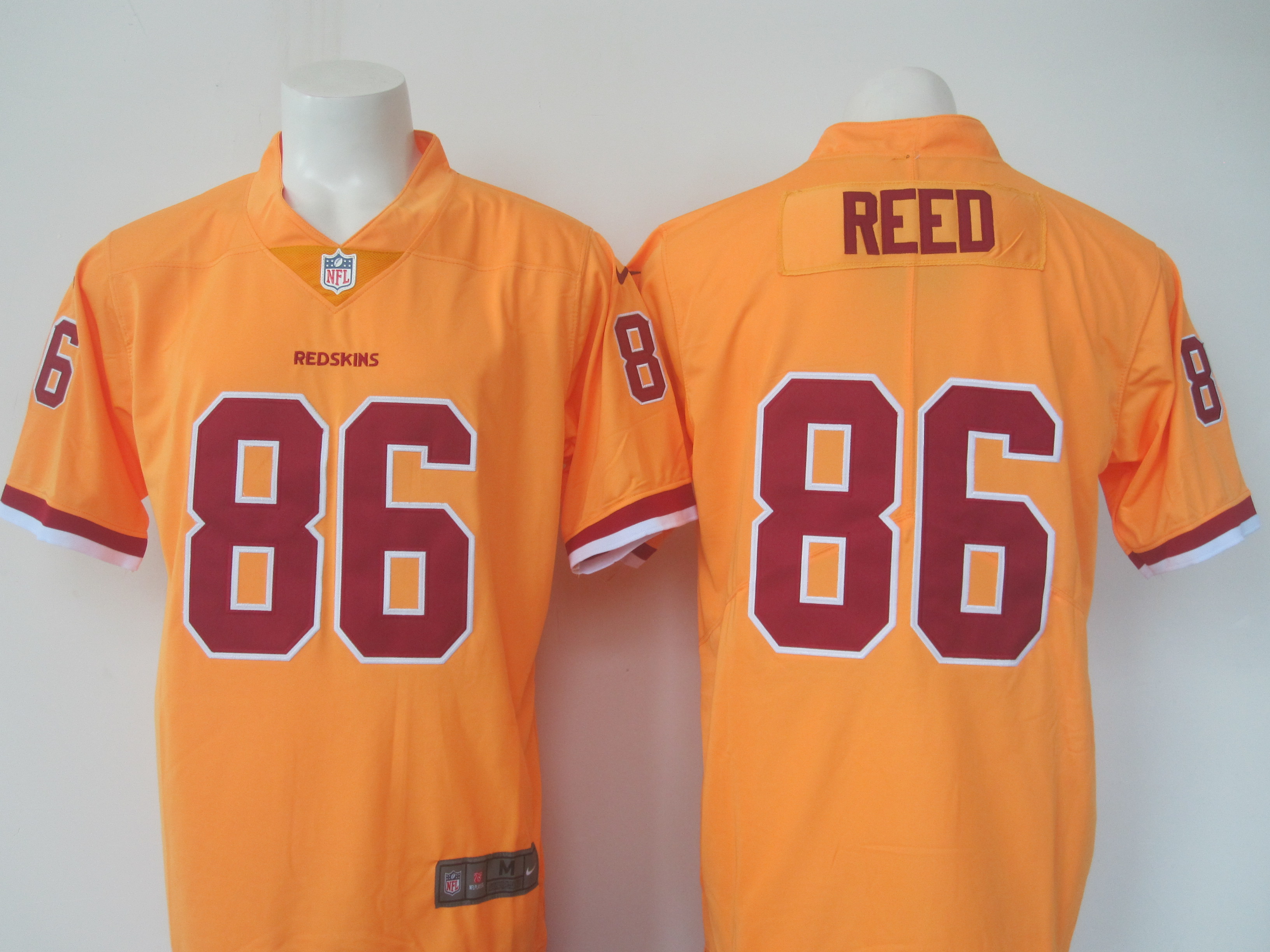 Redskins #86 Jordan Reed Yellow Limited Rush Stitched Nike Jersey