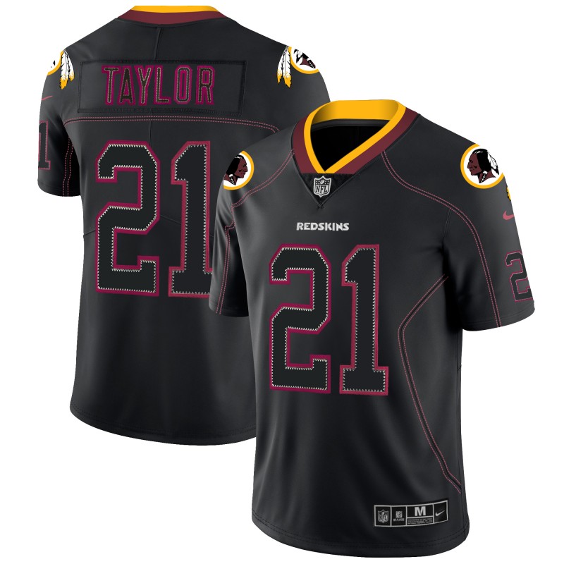 Redskins #21 Sean Taylor Black 2018 Lights Out Color Rush Limited Stitched Jersey