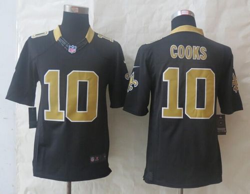 Saints #10 Brandin Cooks Black Team Color Stitched Limited Nike Jersey