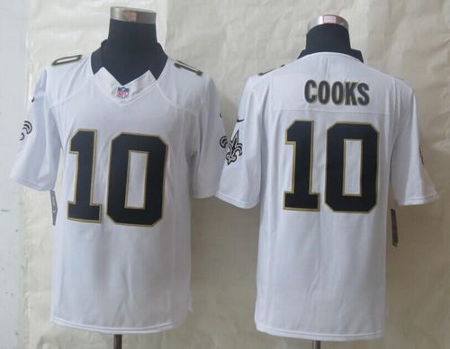 Saints #10 Brandin Cooks White Stitched Limited Nike Jersey