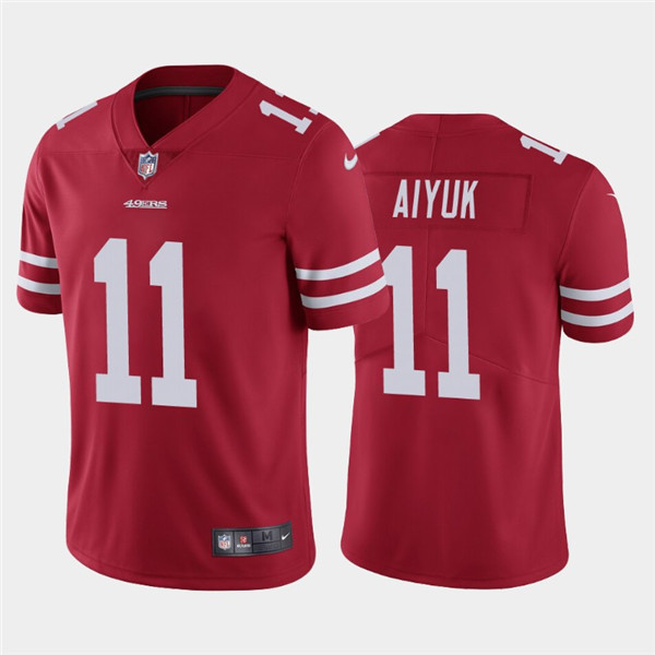 San Francisco 49ers #11 Brandon Aiyuk 2020 Scarlet Draft Vapor Limited Stitched Jersey
