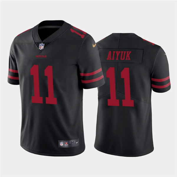 San Francisco 49ers #11 Brandon Aiyuk 2020 Black Draft Vapor Limited Stitched Jersey