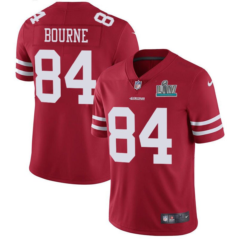 San Francisco 49ers #84 Kendrick Bourne Red Super Bowl LIV Vapor Untouchable Limited Stitched Jersey