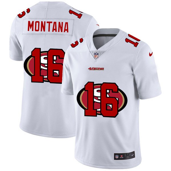 San Francisco 49ers #16 Joe Montana White Stitched Jersey