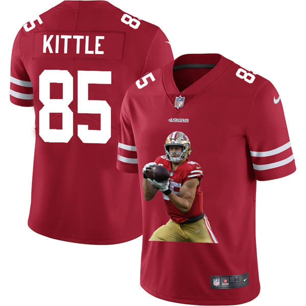 San Francisco 49ers #85 George Kittle Portrait Edition Red Jersey