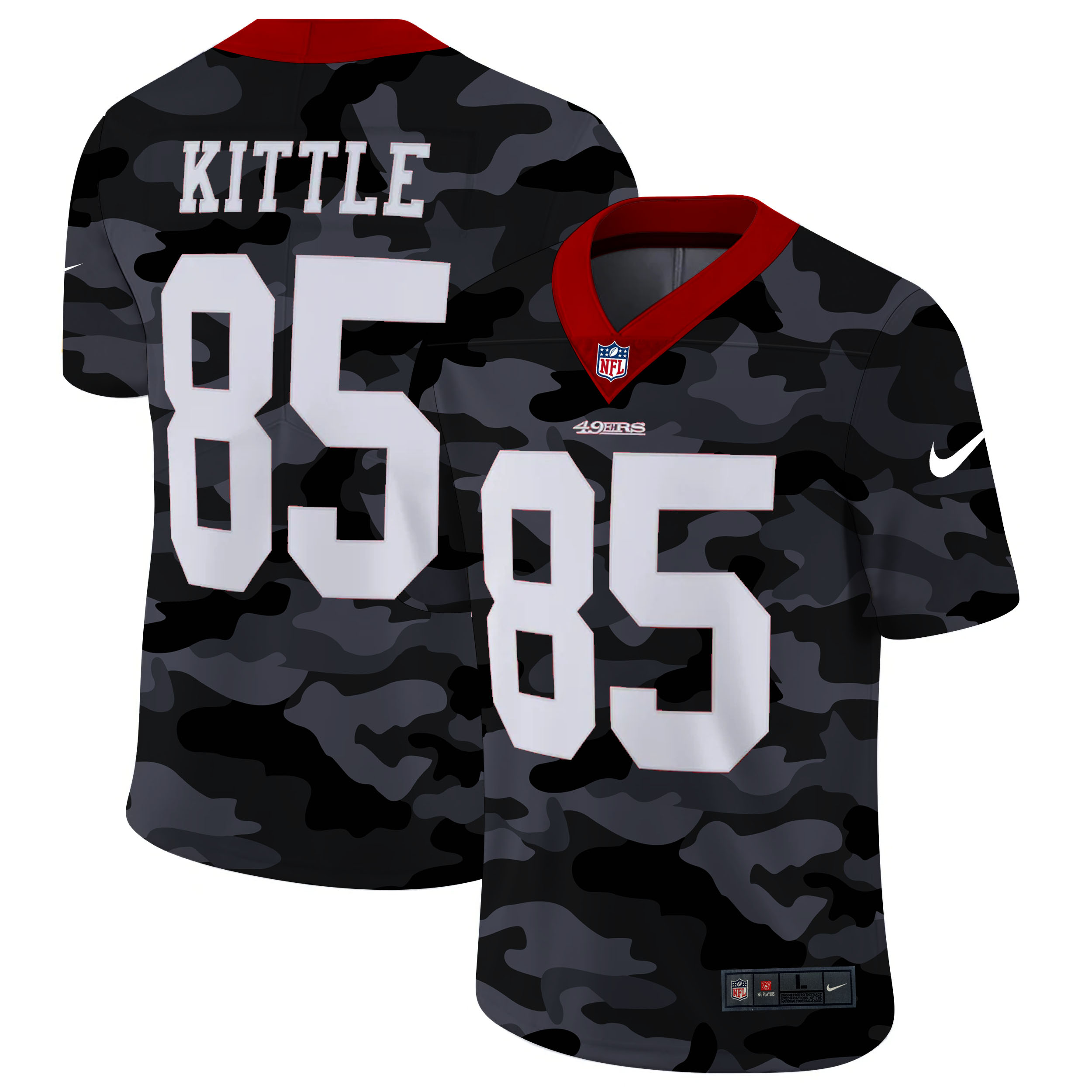 San Francisco 49ers #85 George Kittle 2020 Camo Limited Stitched Jersey