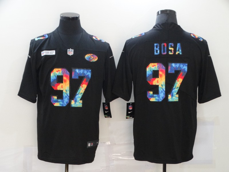 San Francisco 49ers #97 Nick Bosa 2020 Black Crucial Catch Limited Stitched Jersey