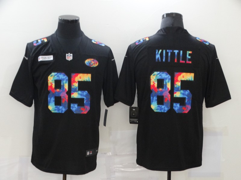 San Francisco 49ers #85 George Kittle 2020 Black Crucial Catch Limited Stitched Jersey