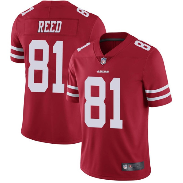 San Francisco 49ers #81 Jordan Reed Red Vapor Untouchable Limited Stitched Jersey