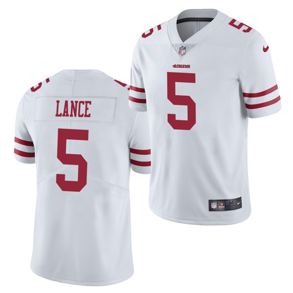 San Francisco 49ers #5 Trey Lance 2021 White Vapor Untouchable Limited Stitched Jersey