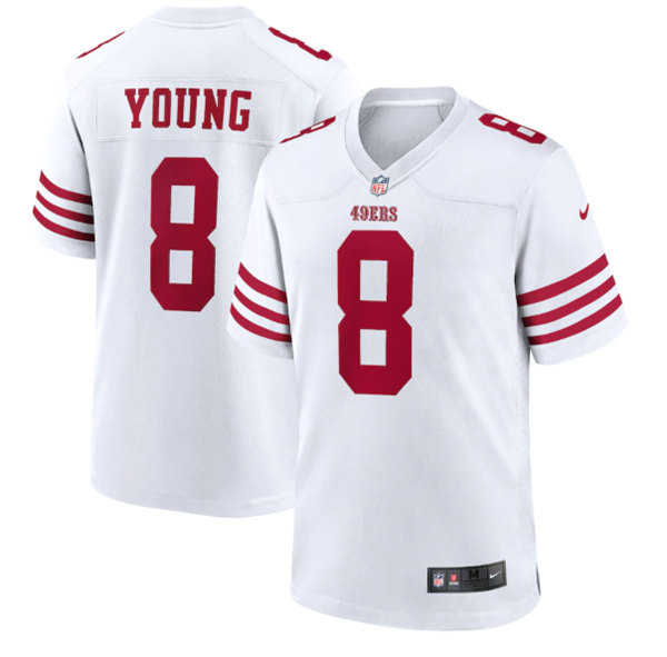 San Francisco 49ers #8 Steve Young 2022 New White Stitched Game Jersey
