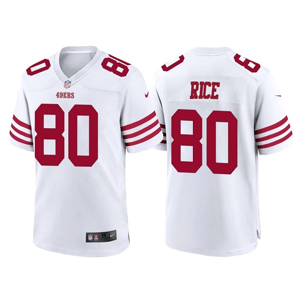 San Francisco 49ers #80 Jerry Rice 2022 New White Stitched Game Jersey
