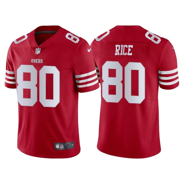 San Francisco 49ers #80 Jerry Rice 2022 New Red Vapor Untouchable Stitched Jersey