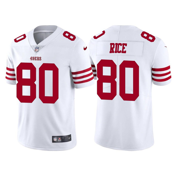 San Francisco 49ers #80 Jerry Rice 2022 New White Vapor Untouchable Stitched Jersey