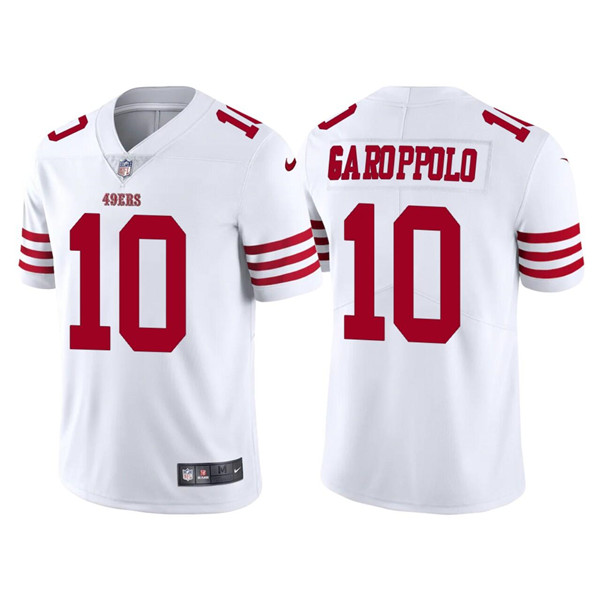 San Francisco 49ers #10 Jimmy Garoppolo 2022 New White Vapor Untouchable Stitched Jersey