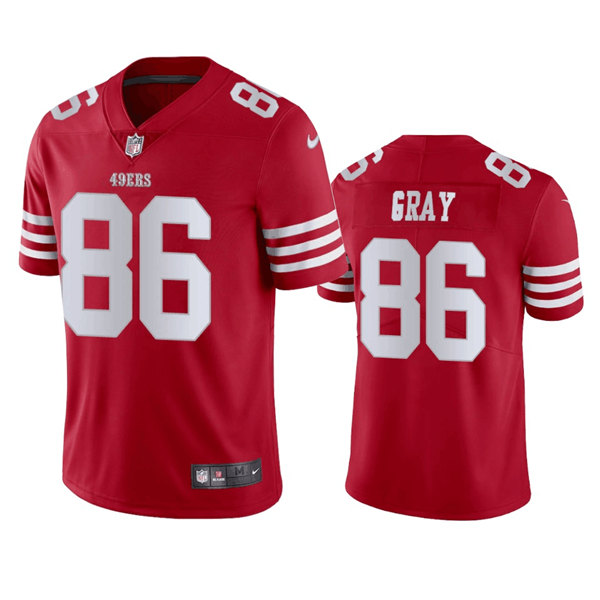 San Francisco 49ers #86 Danny Gray Red Stitched Football Jersey