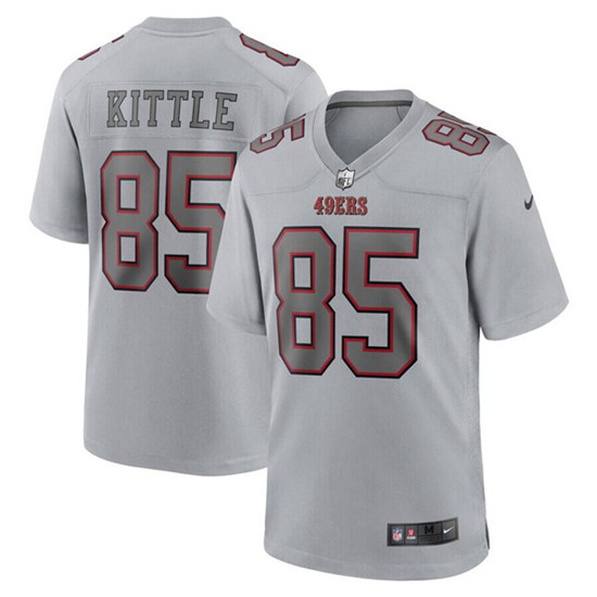San Francisco 49ers #85 George Kittle Gray Atmosphere Fashion Stitched Game Jersey