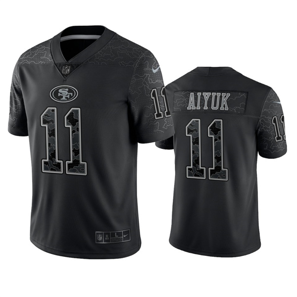 San Francisco 49ers #11 Brandon Aiyuk Black Reflective Limited Stitched Football Jersey