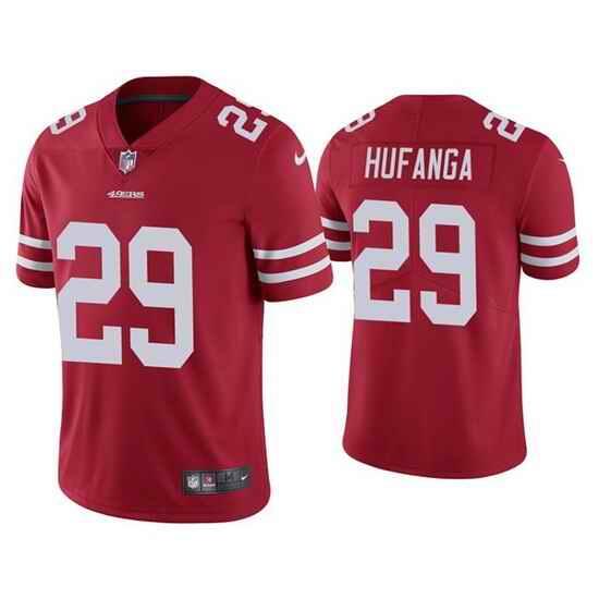 San Francisco 49ers #29 Talanoa Hufanga Red Vapor Untouchable Stitched Football Jersey