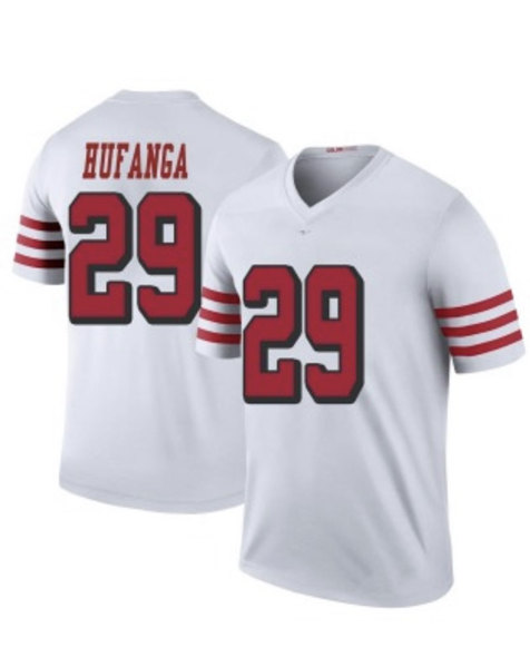 San Francisco 49ers #29 Talanoa Hufanga White Stitched Football Jersey