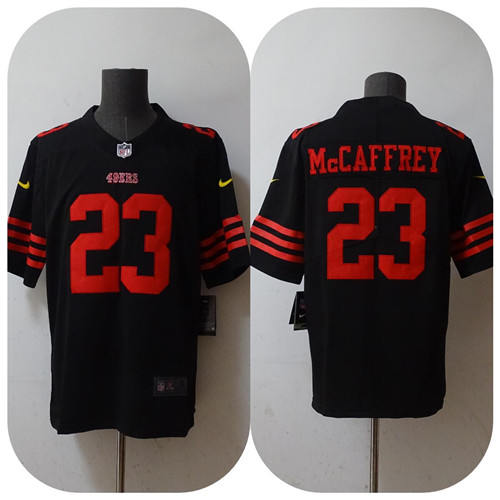 San Francisco 49ers #23 Christian McCaffrey 2022 Black Vapor Untouchable Stitched Jersey
