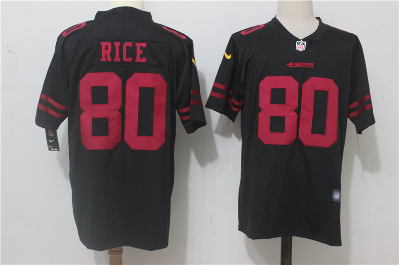 San Francisco 49ers #80 Jerry Rice Black Alternate Stitched Vapor Untouchable Limited Nike Jersey