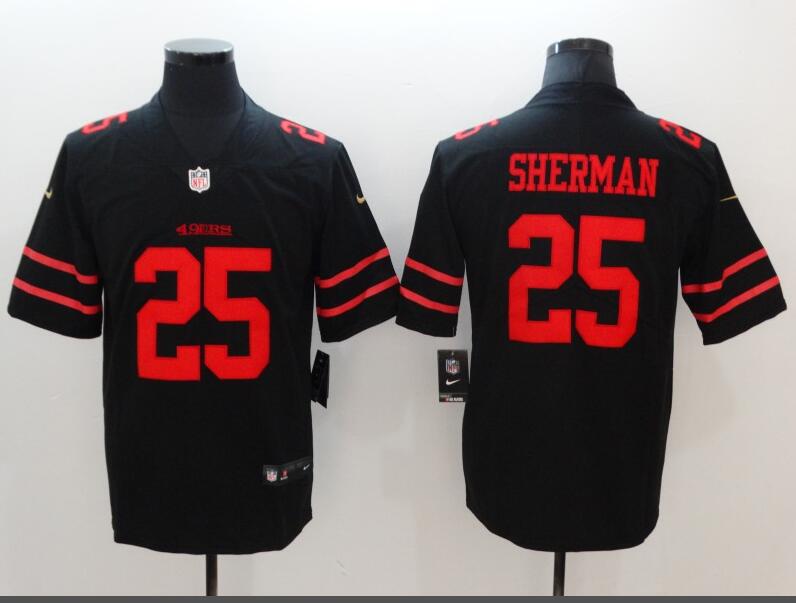 San Francisco 49ers #25 Richard Sherman Black Vapor Untouchable Limited Stitched Jersey