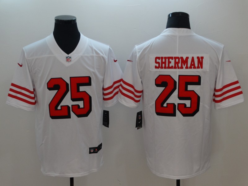San Francisco 49ers #25 Richard Sherman Nike White Color Rush Vapor Untouchable Limited Stitched Jersey