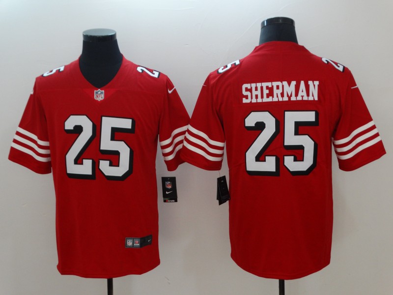 San Francisco 49ers #25 Richard Sherman Red 2018 Vapor Untouchable Limited Stitched Jersey