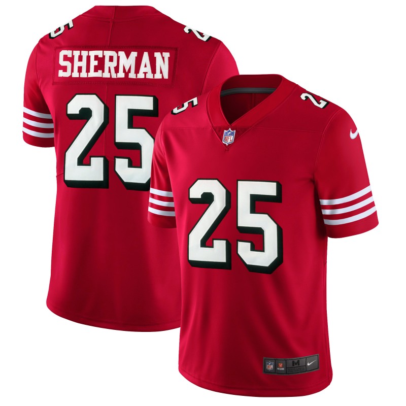 San Francisco 49ers #25 Richard Sherman Red 2018 Rush Vapor Untouchable Limited Stitched Jersey