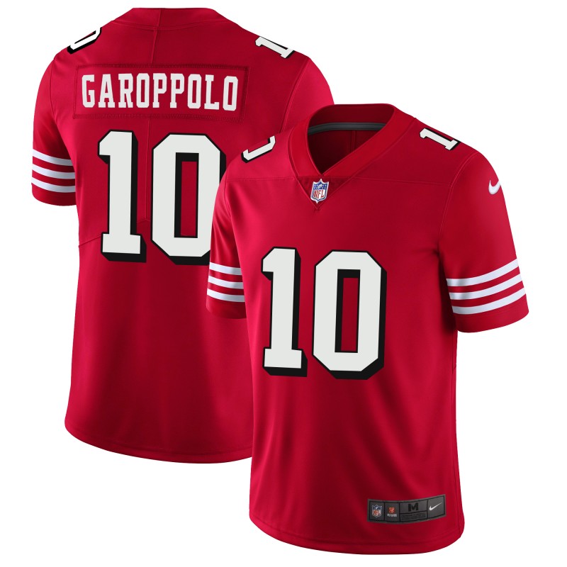 San Francisco 49ers #10 Jimmy Garoppolo Red 2018 Rush Vapor Untouchable Limited Stitched Jersey