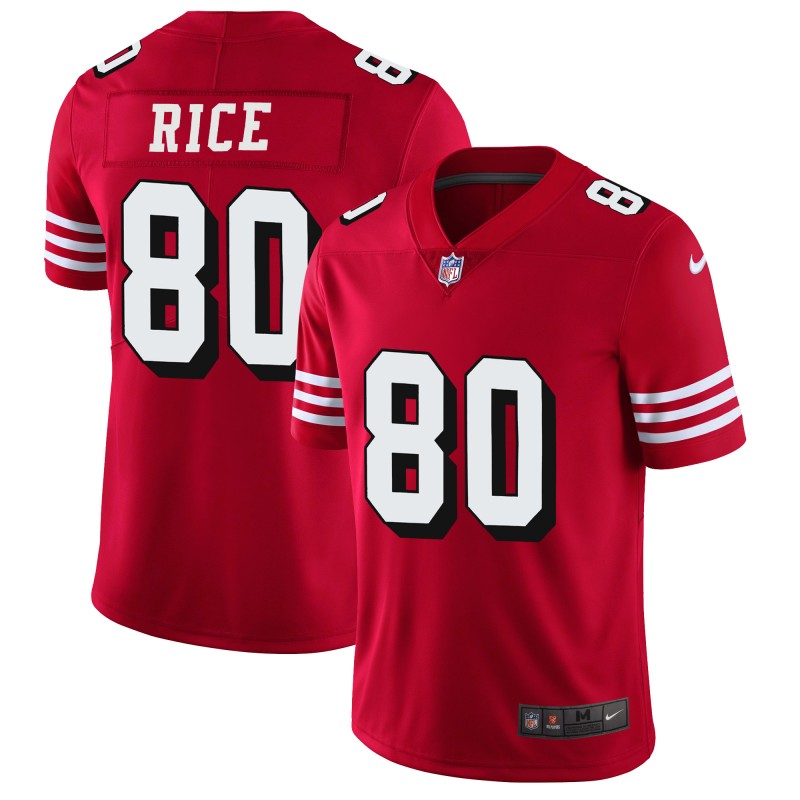 San Francisco 49ers #80 Jerry Rice Red 2018 Rush Vapor Untouchable Limited Stitched Jersey
