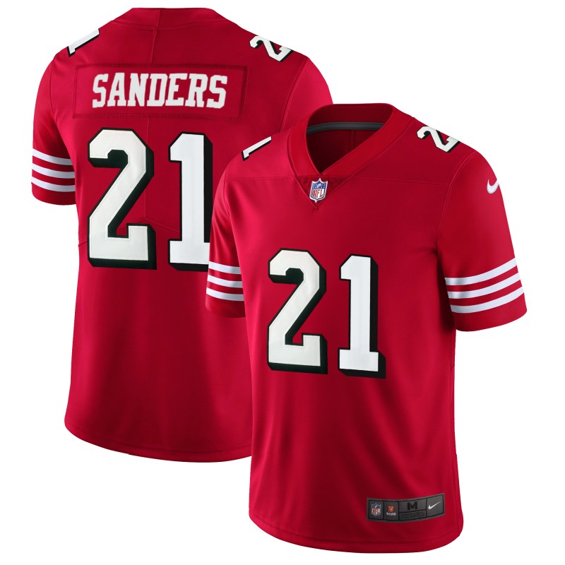 San Francisco 49ers #21 Deion Sanders Red 2018 Rush Vapor Untouchable Limited Stitched Jersey