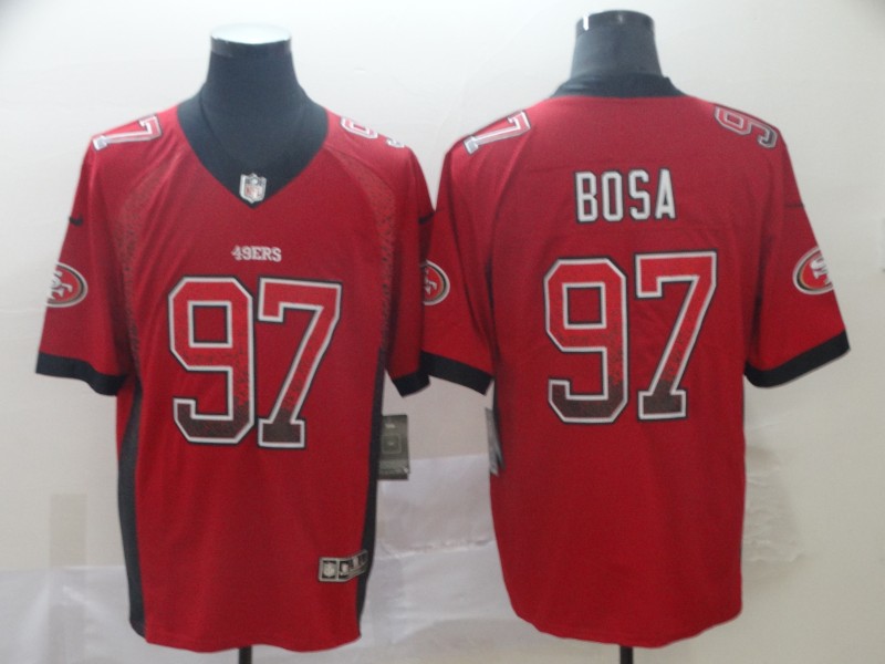 San Francisco 49ers #97 Nick Bosa Red Drift Fashion Color Rush Limited Stitched Jersey