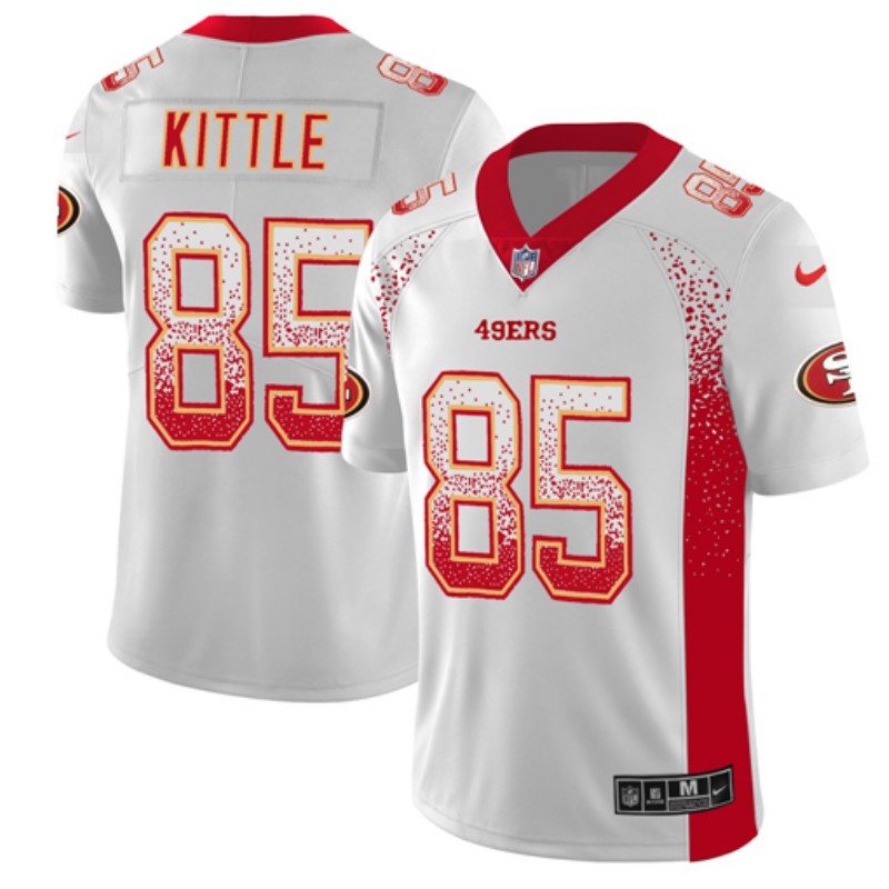San Francisco 49ers #85 George Kittle White 2019 Drift Fashion Color Rush Limited Stitched Jersey